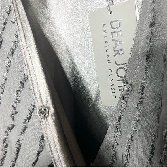 NWT Dear John Black Textured Bell Sleeve Wrap Blouse Top Size Large - Picture 7 of 13